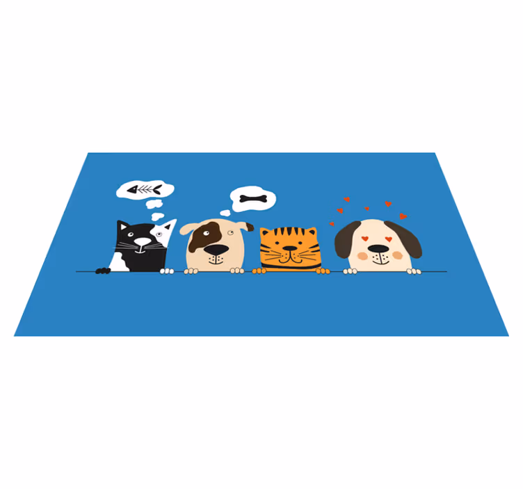 Zerbino pvc espressioni carine per animali domestici - TenStickers