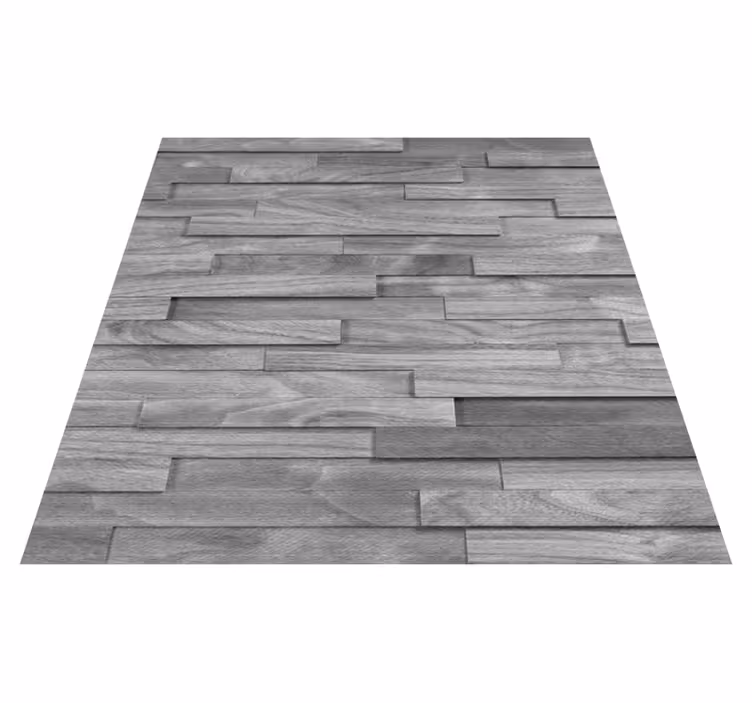 Tappeto vinile effetto legno pannelli grigi - TenStickers