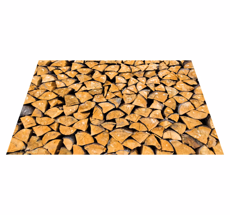 Tappeto vinile effetto legno modello a fette - TenStickers