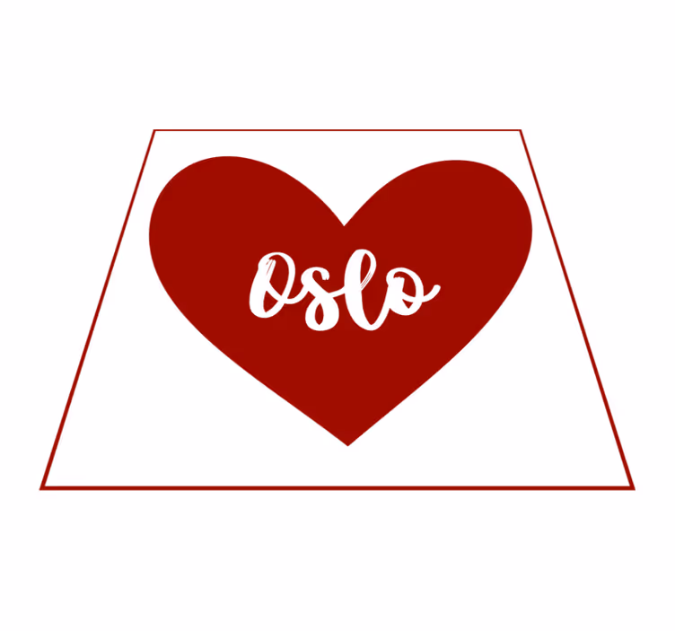 Tappeto vinile frase cuore oslo - TenStickers