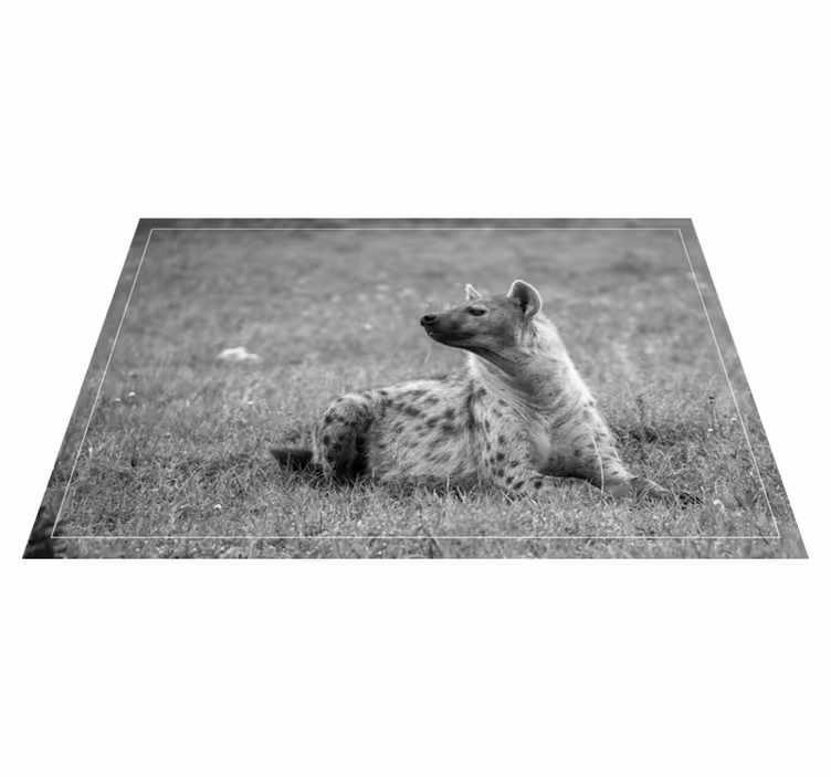Tappeto vinile animali ritratto di iena elegante - TenStickers