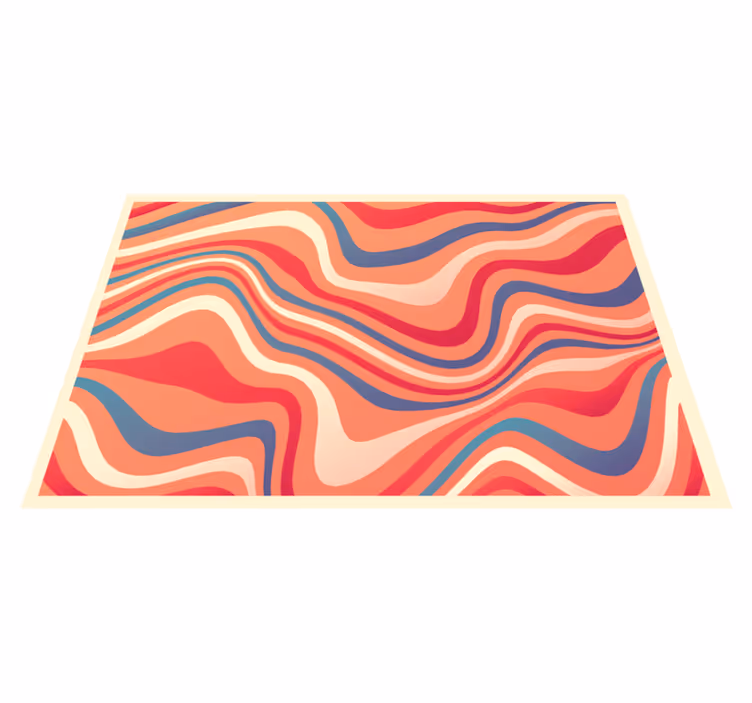 Tappeto vinile moderno schema di colori ondulato - TenStickers
