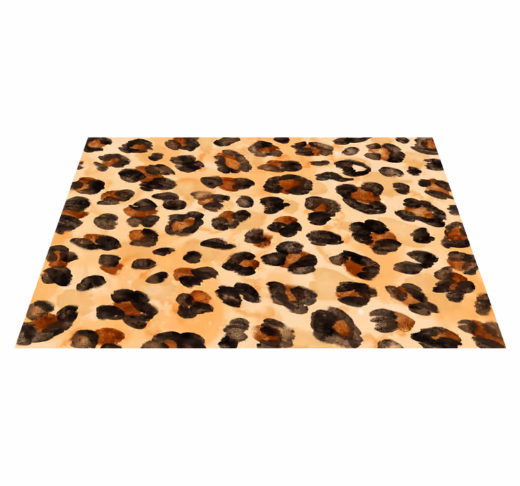 Tappeto vinile stampa animale motivo macchie di leopardo - TenStickers