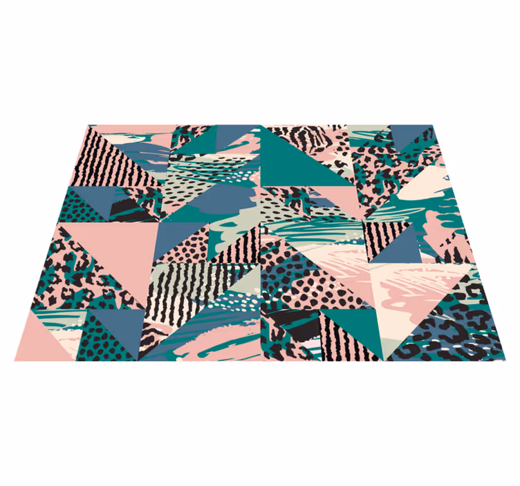 Tappeto vinile motivi astrazioni geometriche stratificate - TenStickers