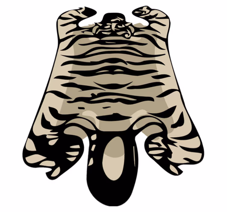Tappeto vinile stampa animale eleganti strisce di tigre - TenStickers