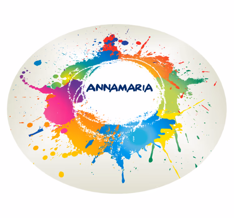 Tappeto in vinile con nome Piccoli colori - TenStickers