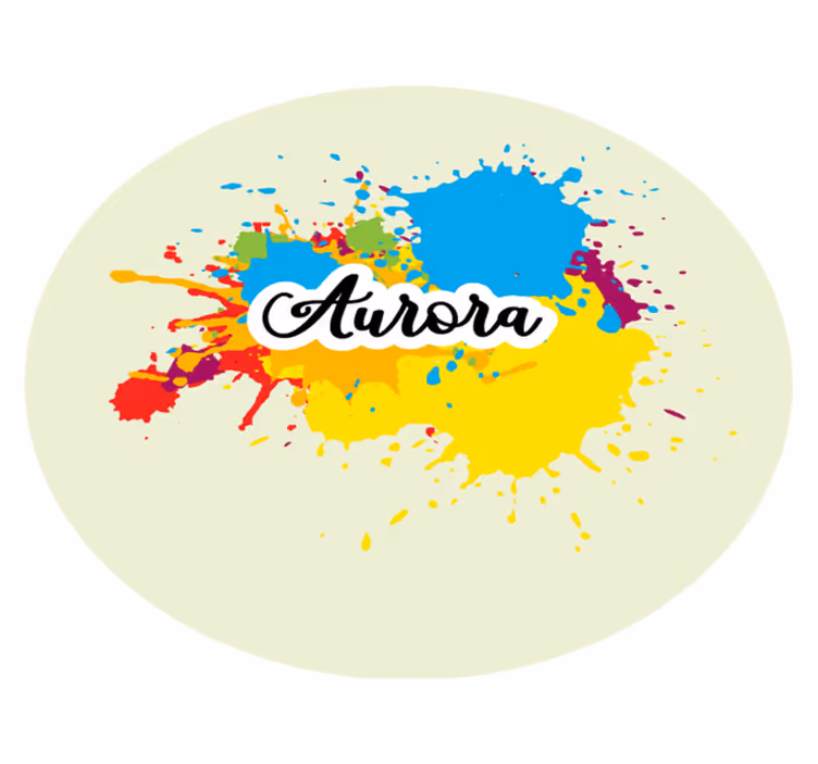 Tappeti vinile motivi schizzo artistico con nome - TenStickers