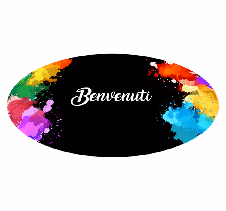 Tappeto in vinile con scritto "benvenuti" - TenStickers