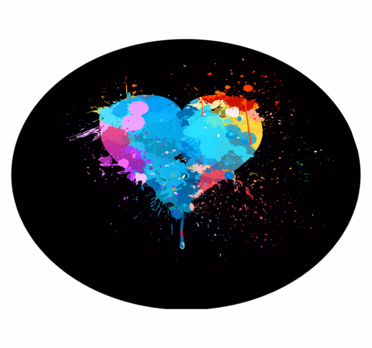 Tappeto in vinile moderno Amore e splash - TenStickers