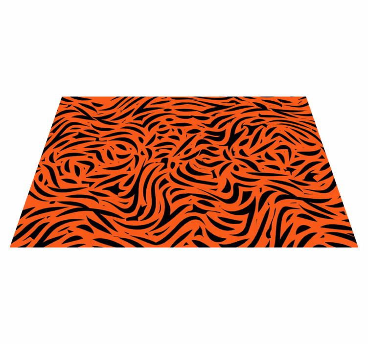 Tappeto vinile stampa animale motivo arancione dinamico - TenStickers