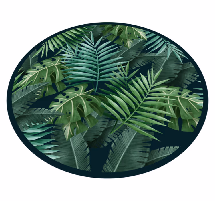 Tappeto vinile natura lussureggiante fogliame tropicale - TenStickers