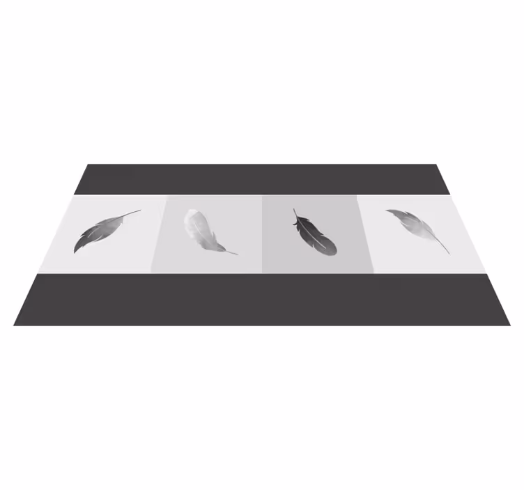 Tappeto vinile animali minimalismo delle piume - TenStickers