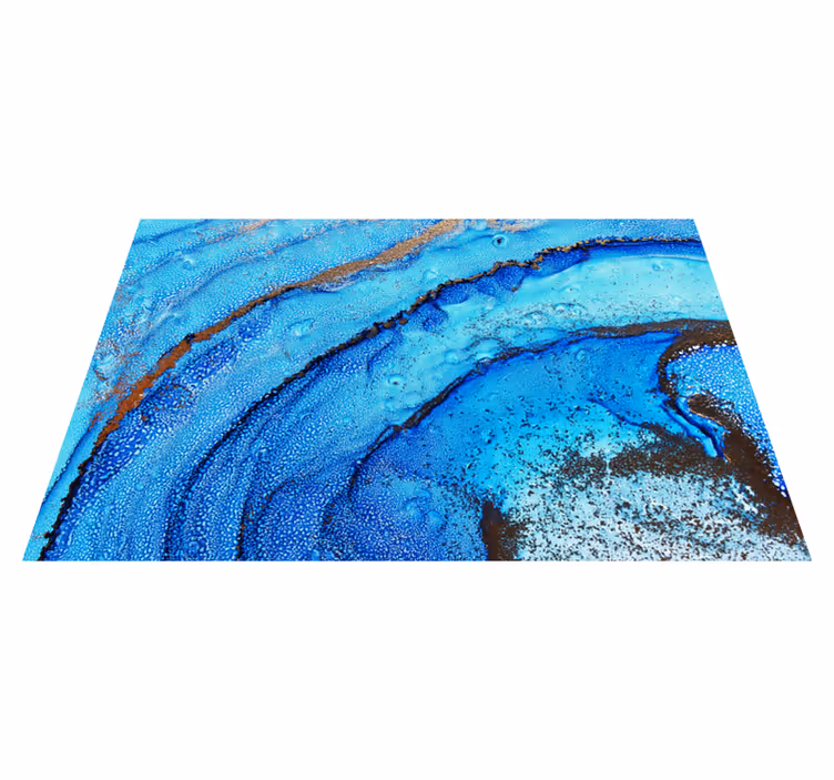 Tappeto vinile effetto marmo motivo a onda oceanica - TenStickers