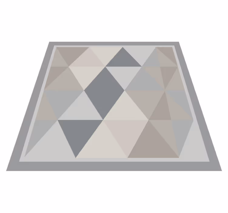 Tappeto in vinile stile nordico Triangoli grigi - TenStickers