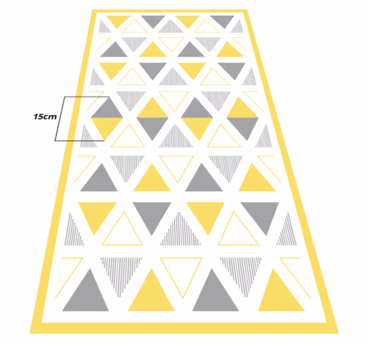 Tappeto vinile geometrico modello triangolo giallo - TenStickers