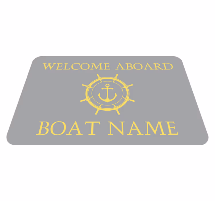 Tappeto vinile con nome benvenuto nautico - TenStickers