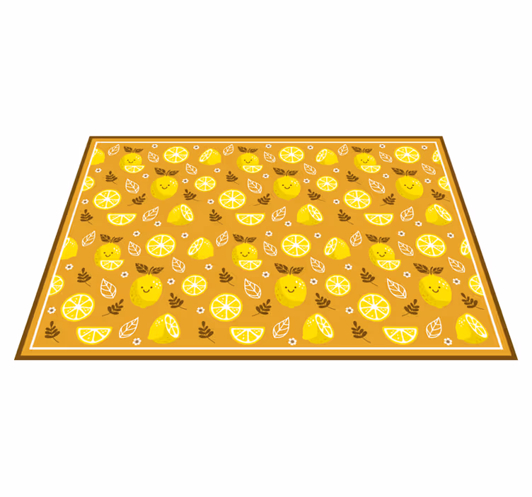 Tappeto pvc cucina allegra fetta di limone - TenStickers