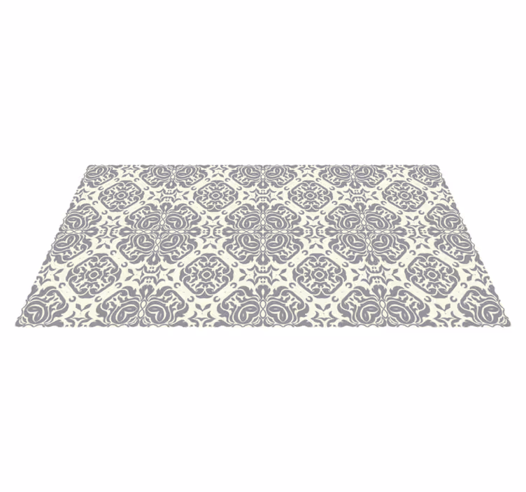 Tappeto vinile cucina effetto piastrella grigio ruggine - TenStickers