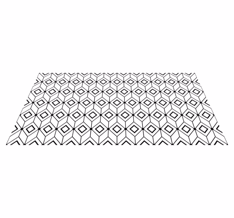 Tappeto vinile geometrico elementi moderni di diamante - TenStickers
