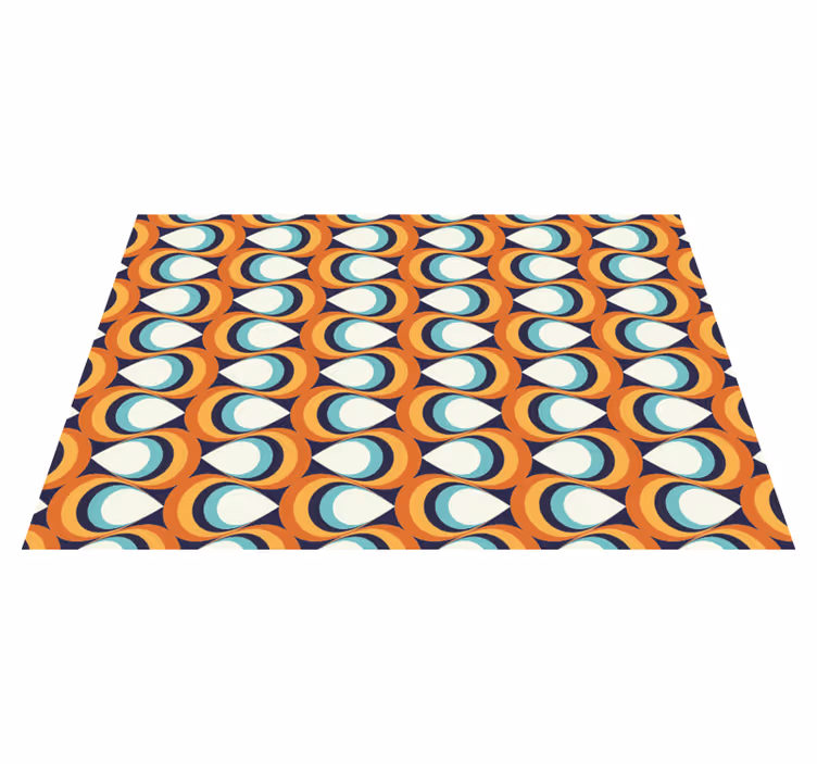 Tappeto vinile geometrico elemento vortice retrò - TenStickers
