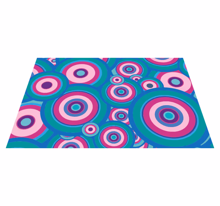 Tappeto vinile geometrico motivi circolari colorati - TenStickers