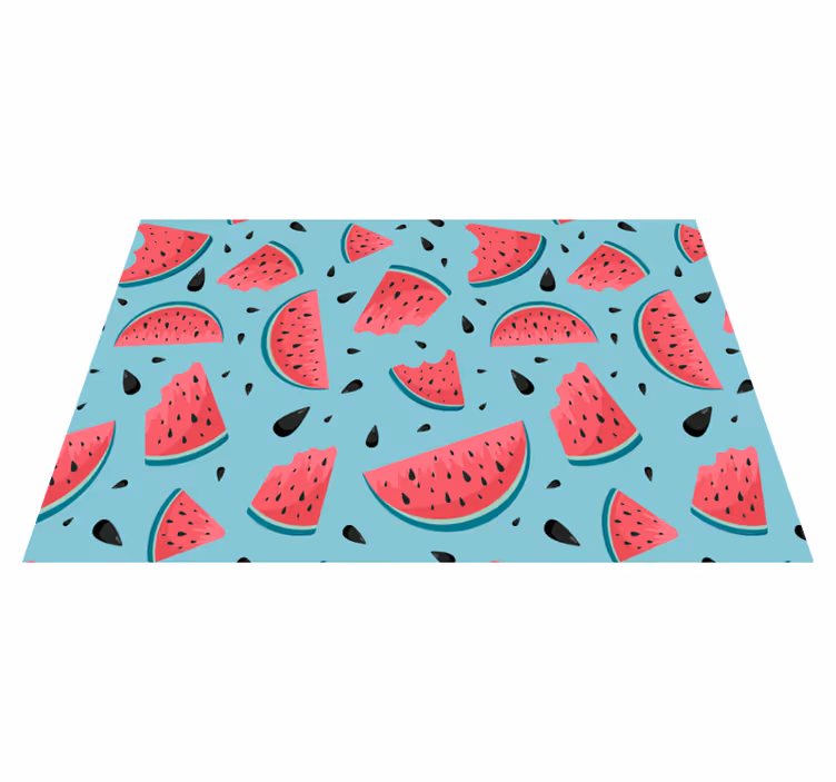 Tappeto pvc cucina motivo a fetta di anguria - TenStickers