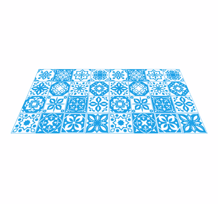 Tappeto vinile cucina piastrelle patchwork - TenStickers