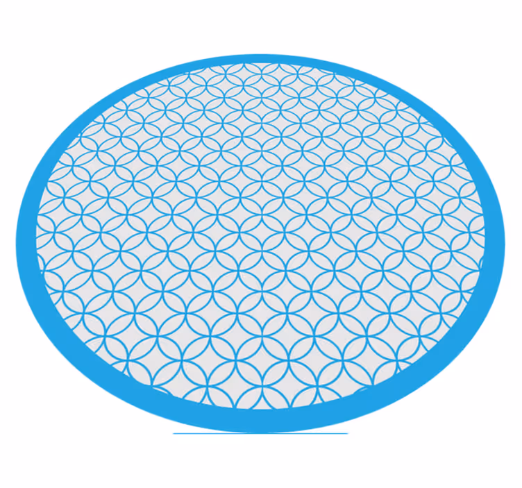 Tappeto vinile geometrico modello elegante circolare blu - TenStickers