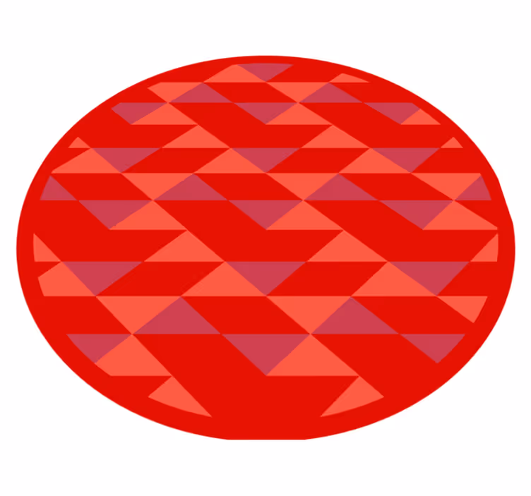 Tappeto vinile geometrico modello triangolo rosso - TenStickers