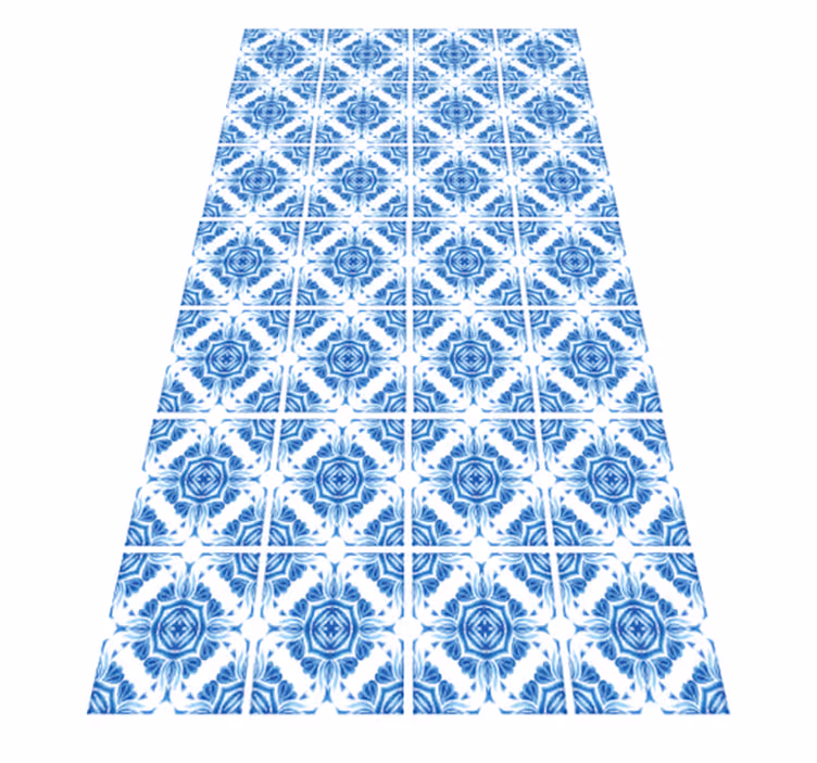 Tappeto vinile effetto pietra modello blu classico - TenStickers