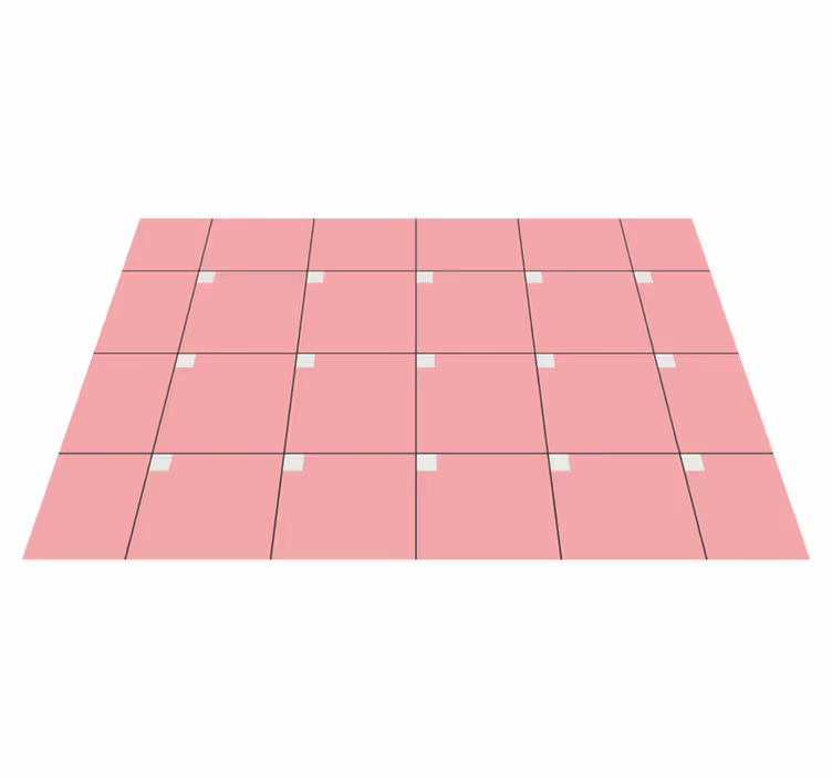Tappeto in vinile soggiorno quadrati rosa - TenStickers