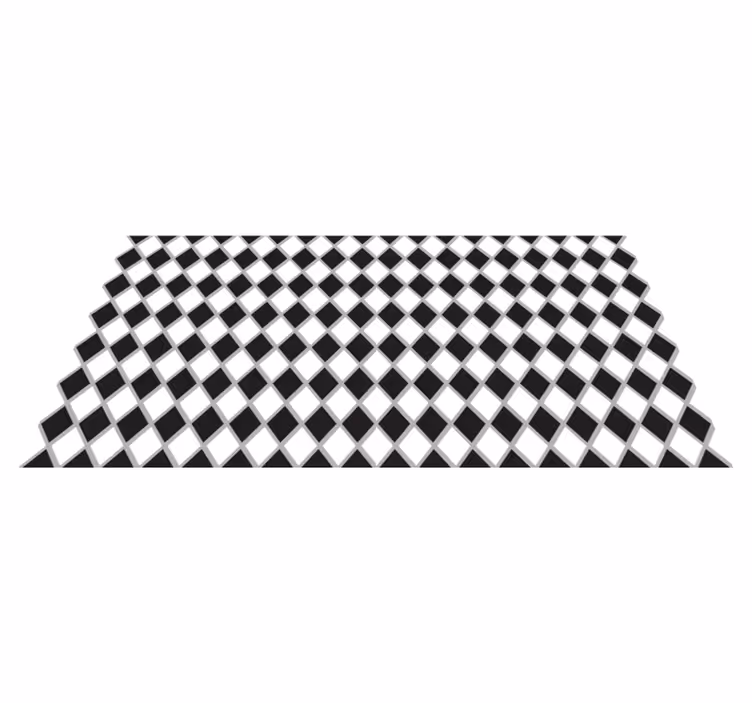 Tappeto pvc cucina motivo a scacchiera a rombi - TenStickers