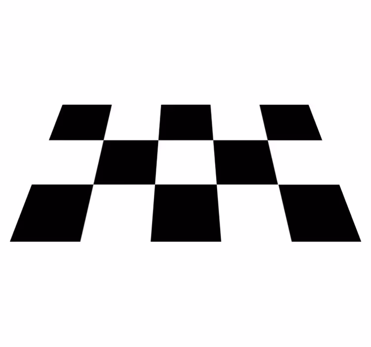Tappeto vinile piastrelle motivo a scacchiera classico - TenStickers