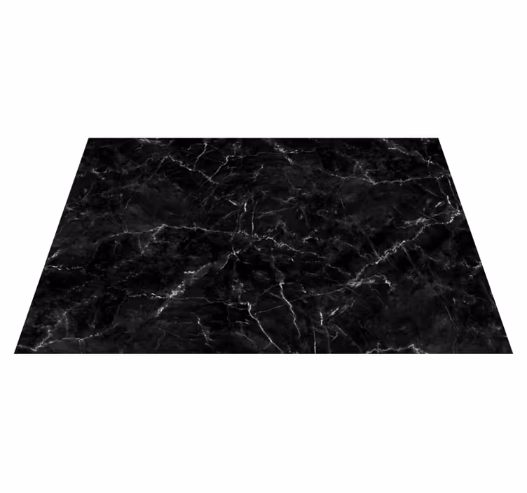 Tappeto in vinile su misura marmo nero - TenStickers