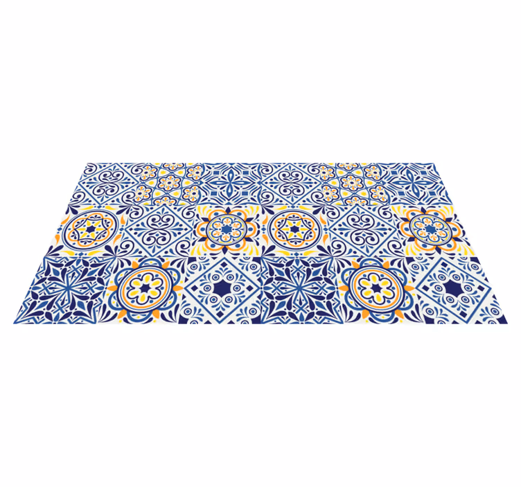 Tappeto vinile cucina piastrelle diverse - TenStickers