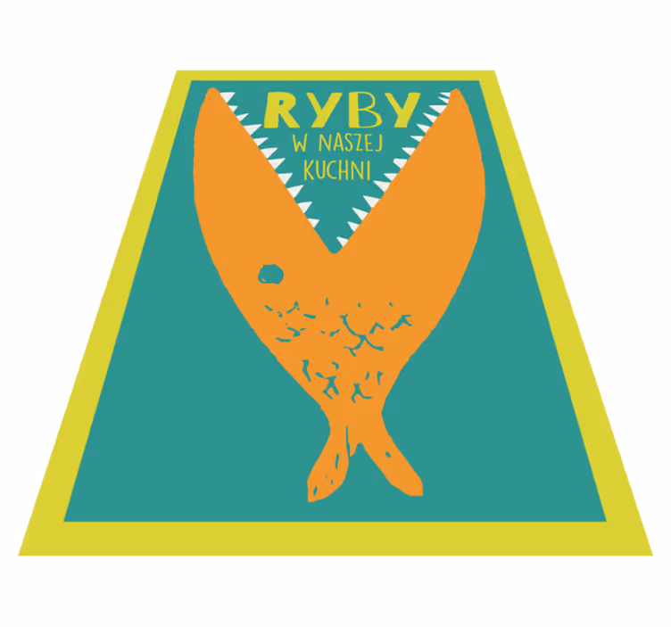 Tappeto pvc cucina insegna della cucina del pesce - TenStickers