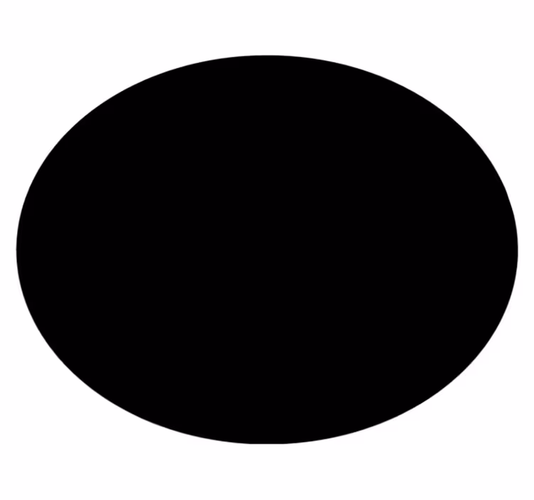 Tappeto vinile nero disegno circolare - TenStickers