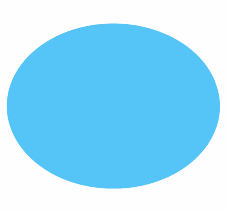 Tappeto vinile blu disegno circolare monocolore - TenStickers