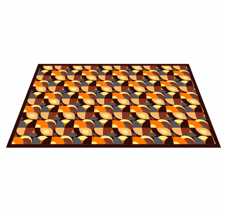 Tappeto in vinile soggiorno forme curve colorate - TenStickers