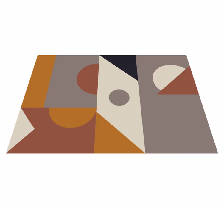 Tappeto vinile moderno forme geometriche astratte - TenStickers
