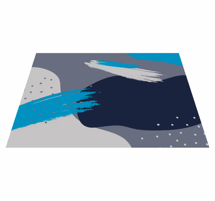 Tappeto vinile moderno motivo a schizzi astratti - TenStickers