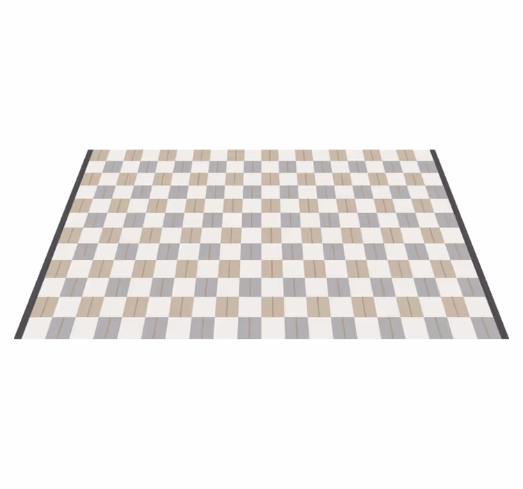 Tappeto vinile geometrico stampa di scacchi - TenStickers