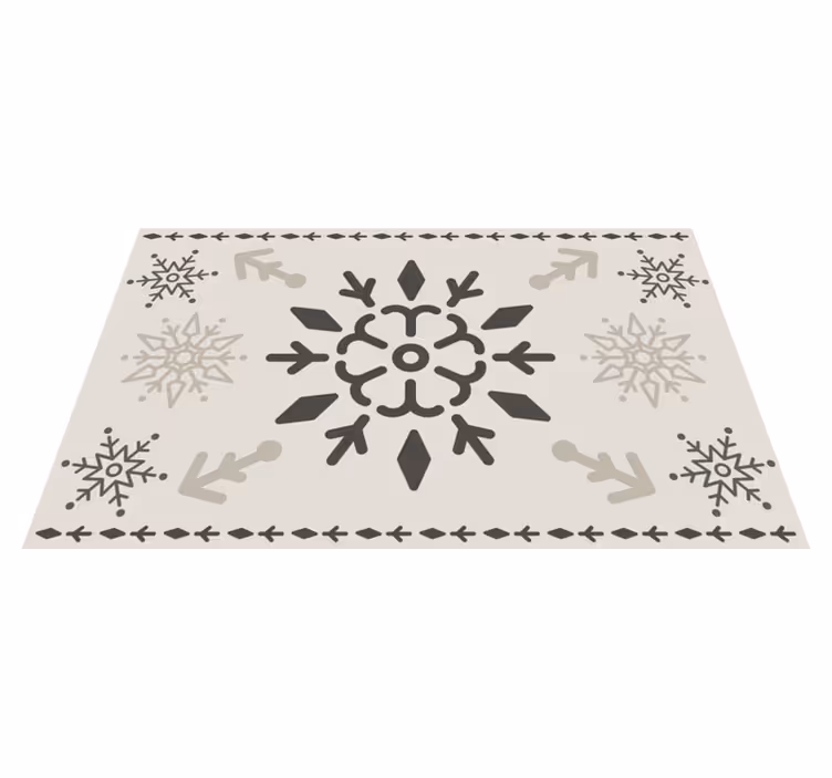 Tappeto Vinile Natale motivo geometrico a fiocco di neve - TenStickers