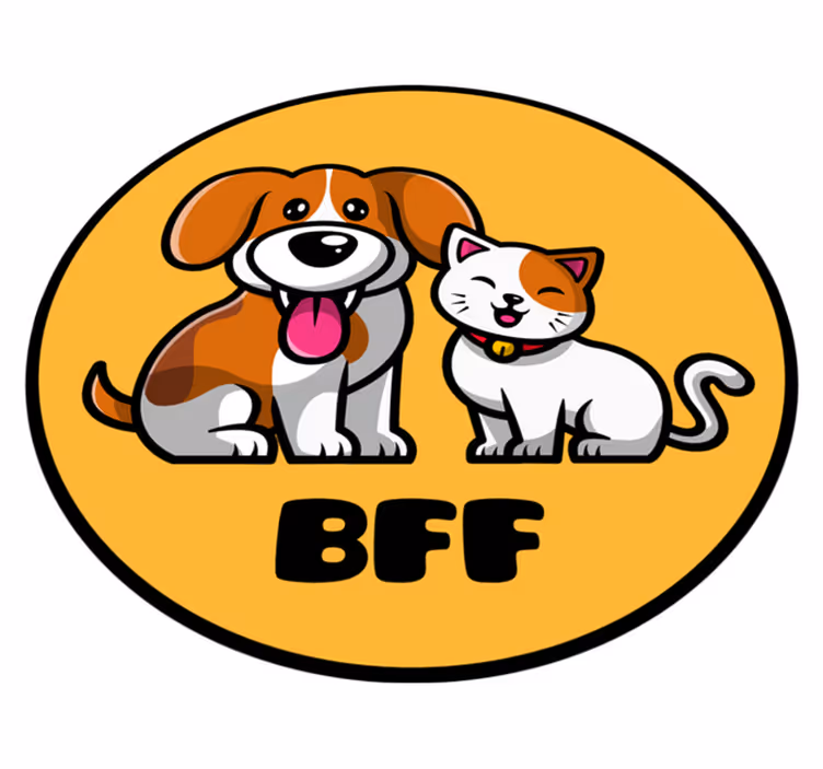 Tappeto vinile bebé migliori compagni animali - TenStickers
