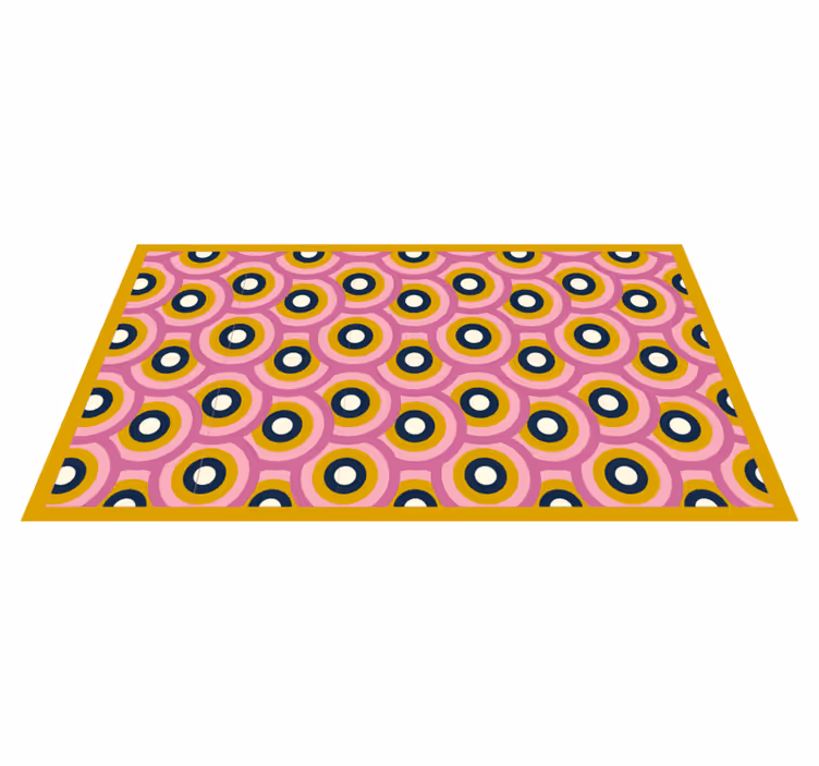 Tappeto vinile geometrico fusione circolare dei colori - TenStickers