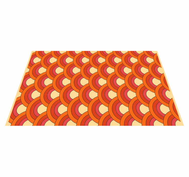 Tappeto vinile geometrico motivi a onde vibranti - TenStickers