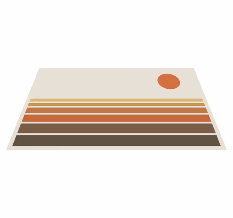 Tappeto vinile camera da letto motivo a strisce al tramonto - TenStickers