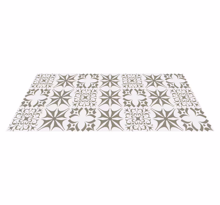 Tappeto vinile mosaico piastrellatura a stella - TenStickers