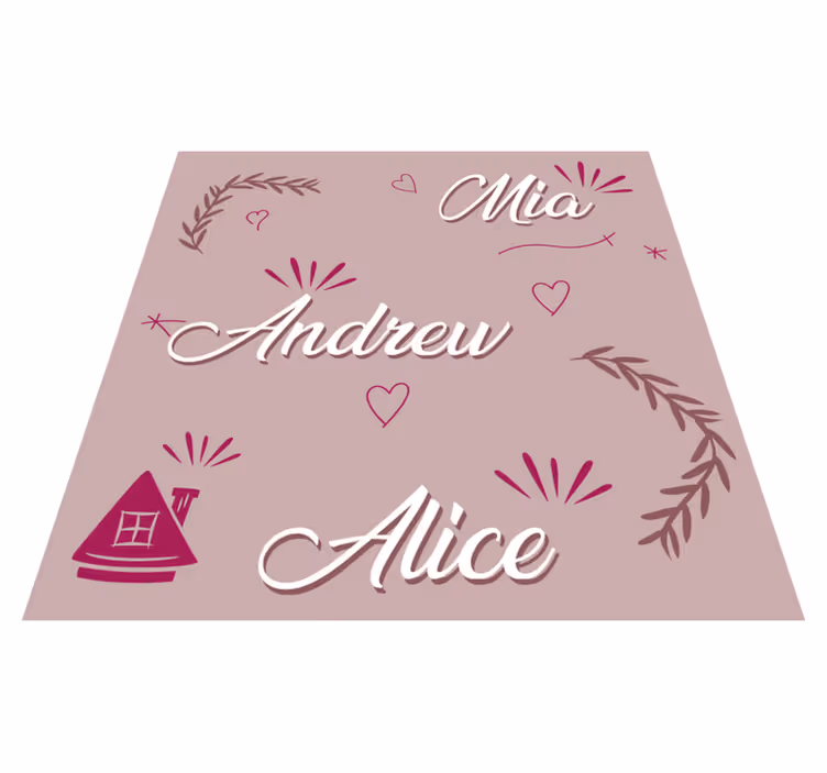Zerbino pvc membri della famiglia personalizzati - TenStickers