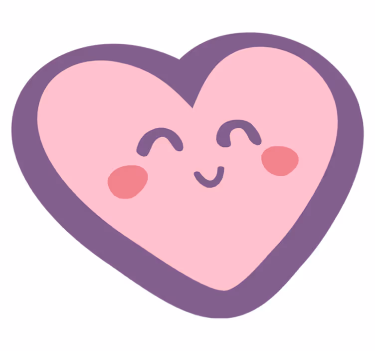 Tappeto vinile per bambini forma di cuore felice - TenStickers
